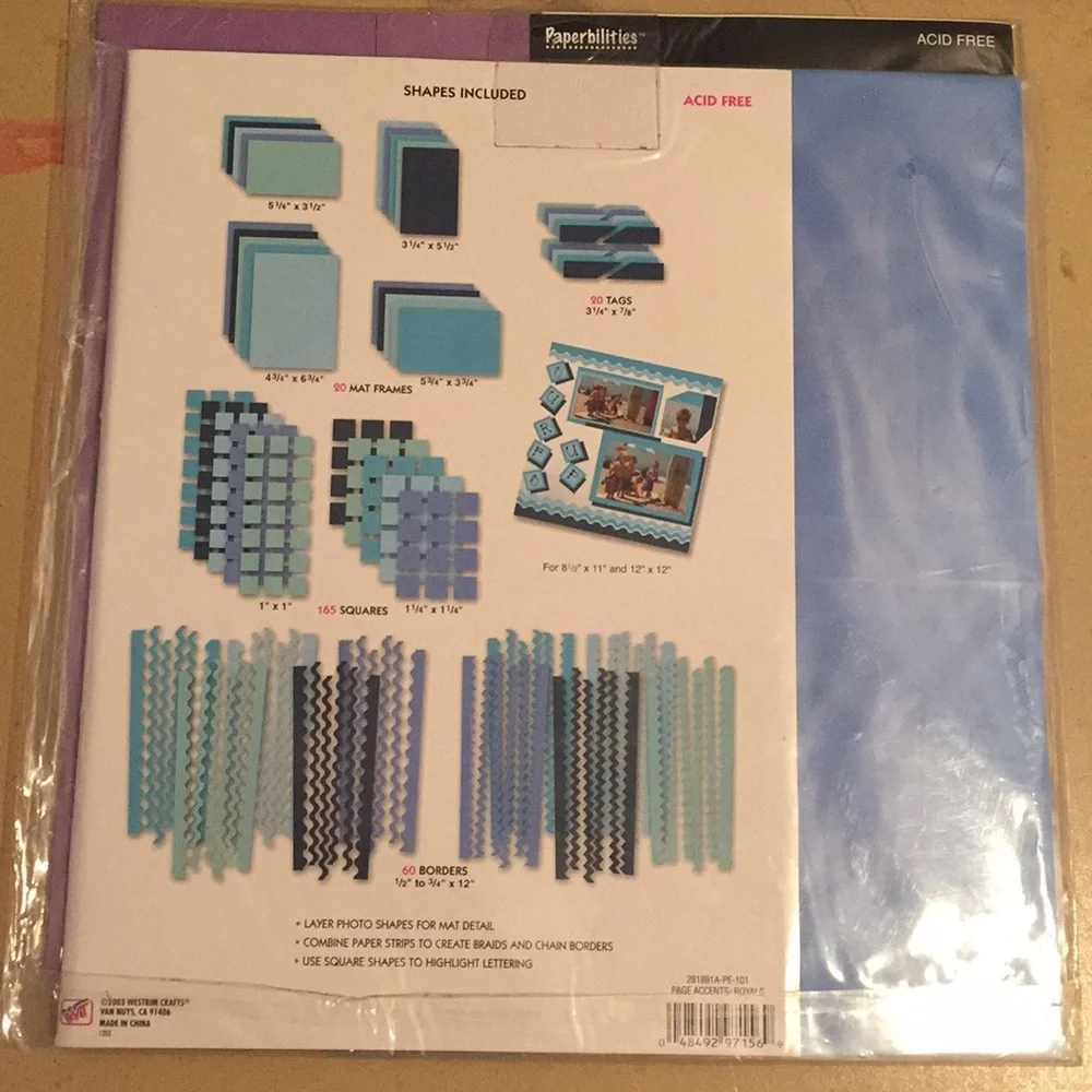 Scrapbooking Page Accents Blue & Primary